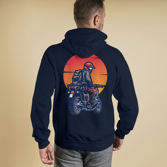 Navy Hoodie Sweatshirt | Bike Rider Unisex