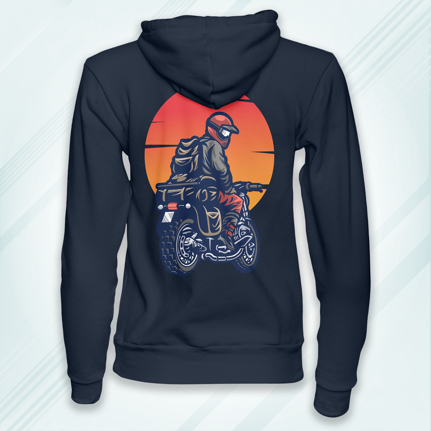 Navy Hoodie Sweatshirt | Bike Rider Unisex