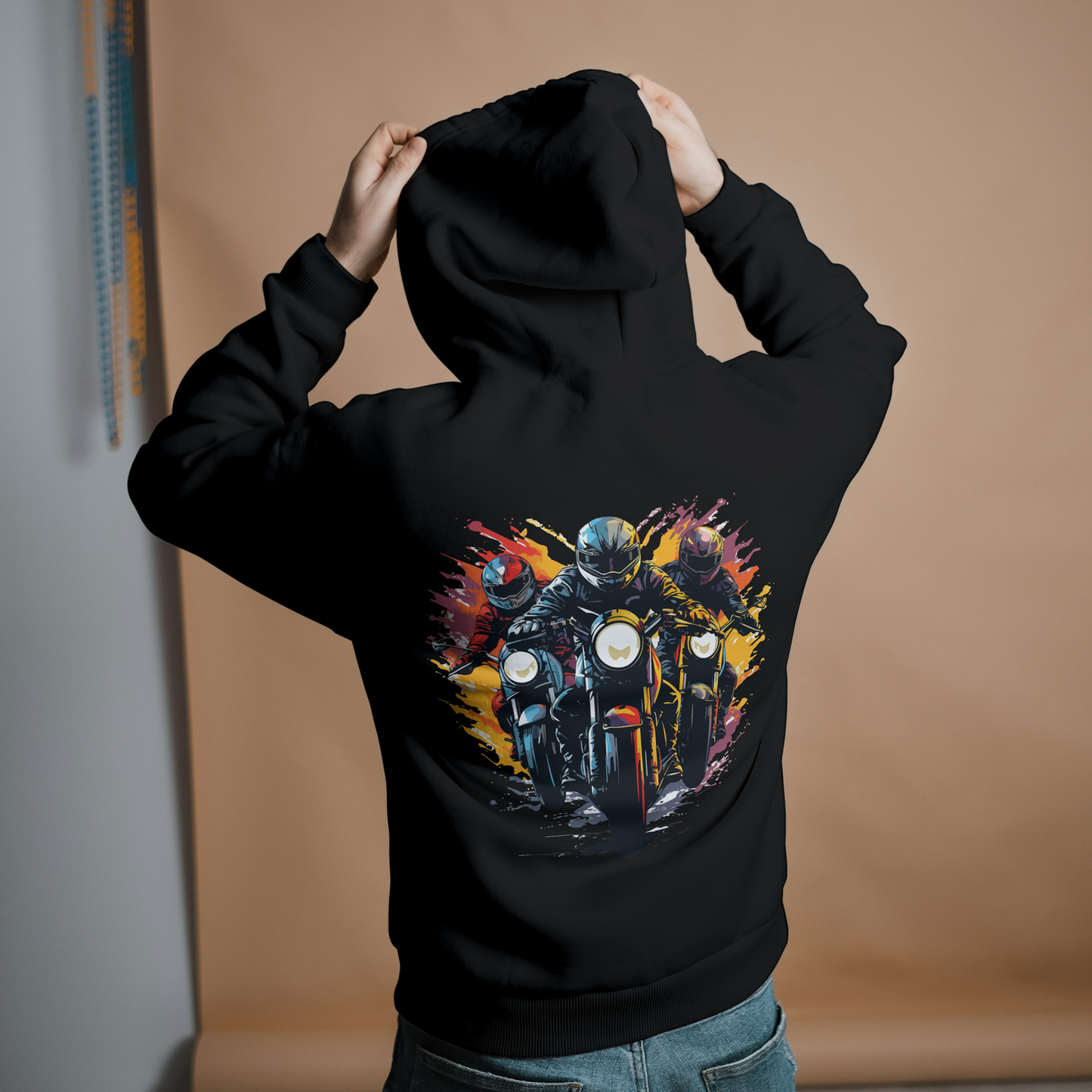 Black Hoodie Sweatshirt | Bikers Unisex