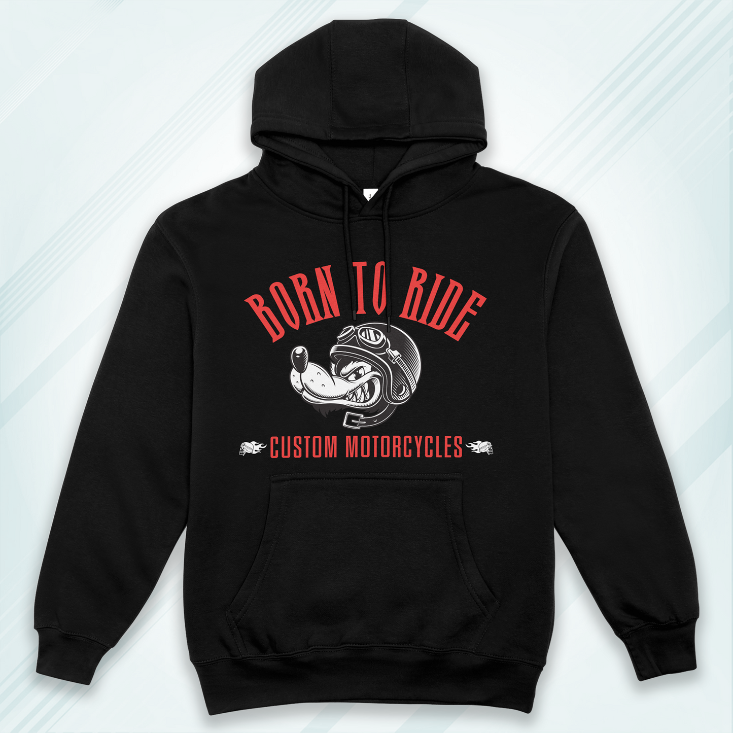 Black Hoodie Sweatshirt | Born to Ride Unisex