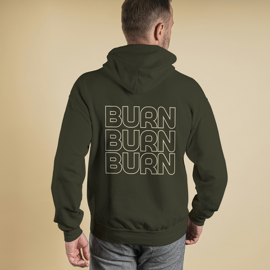 Olive Green Hoodie Sweatshirt | Burn Unisex