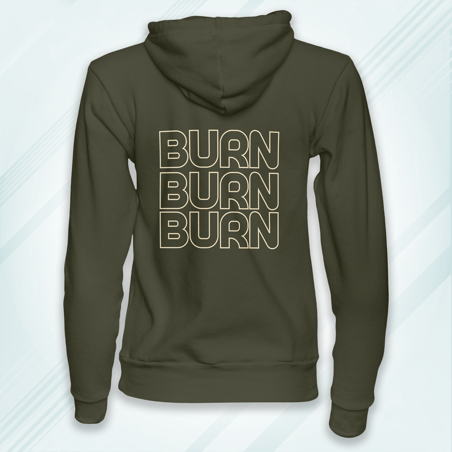 Olive Green Hoodie Sweatshirt | Burn Unisex