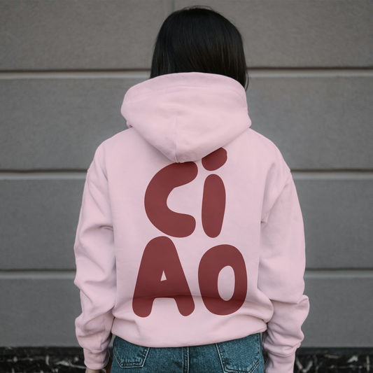 Light Pink Hoodie Sweatshirt | CIAO Unisex