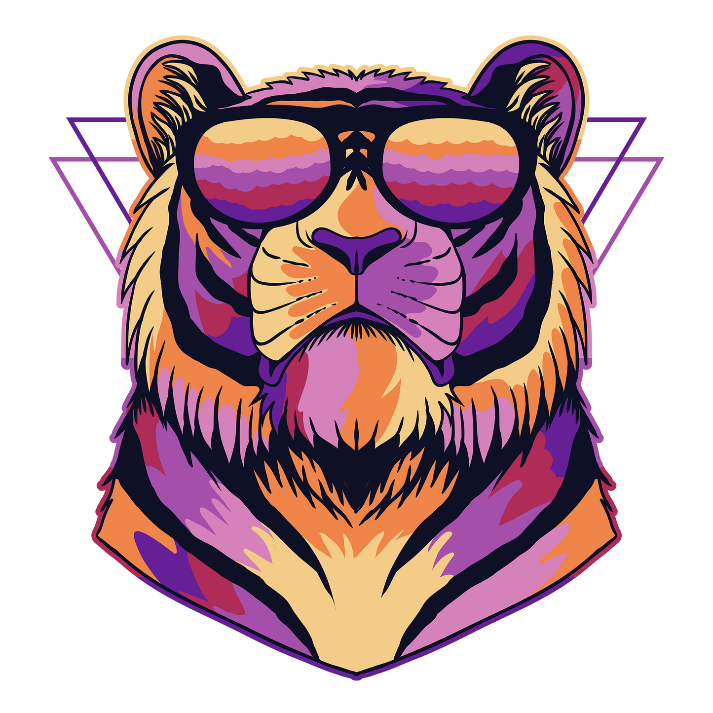 Maroon Hoodie Sweatshirt | Colorful Tiger Unisex