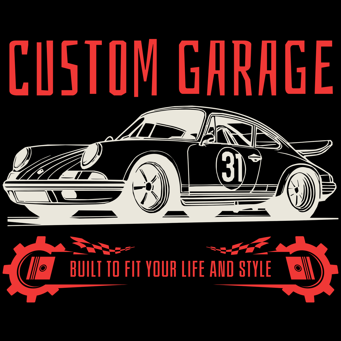Black Hoodie Sweatshirt | Custom Garage Unisex