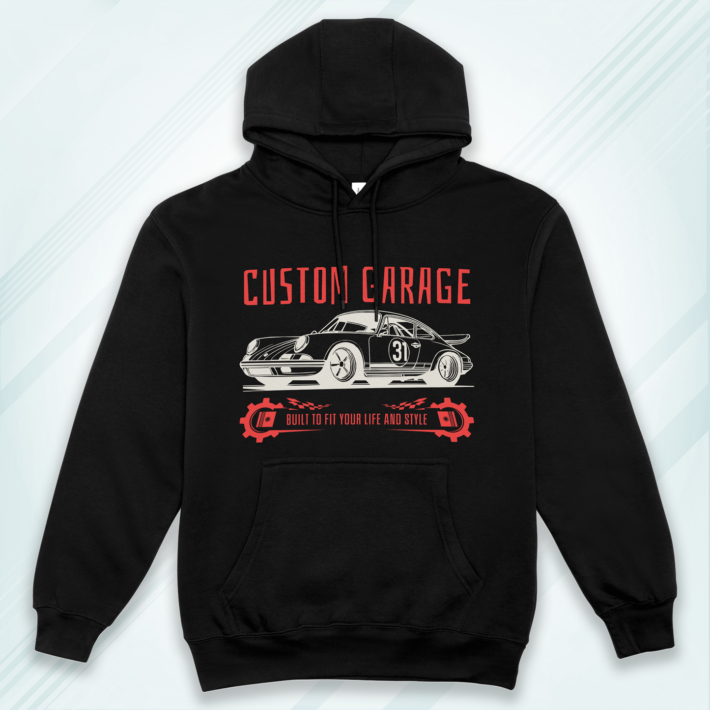 Black Hoodie Sweatshirt | Custom Garage Unisex