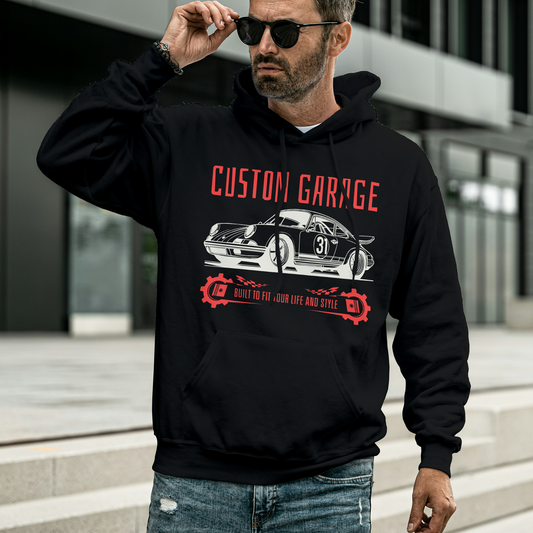 Black Hoodie Sweatshirt | Custom Garage Unisex