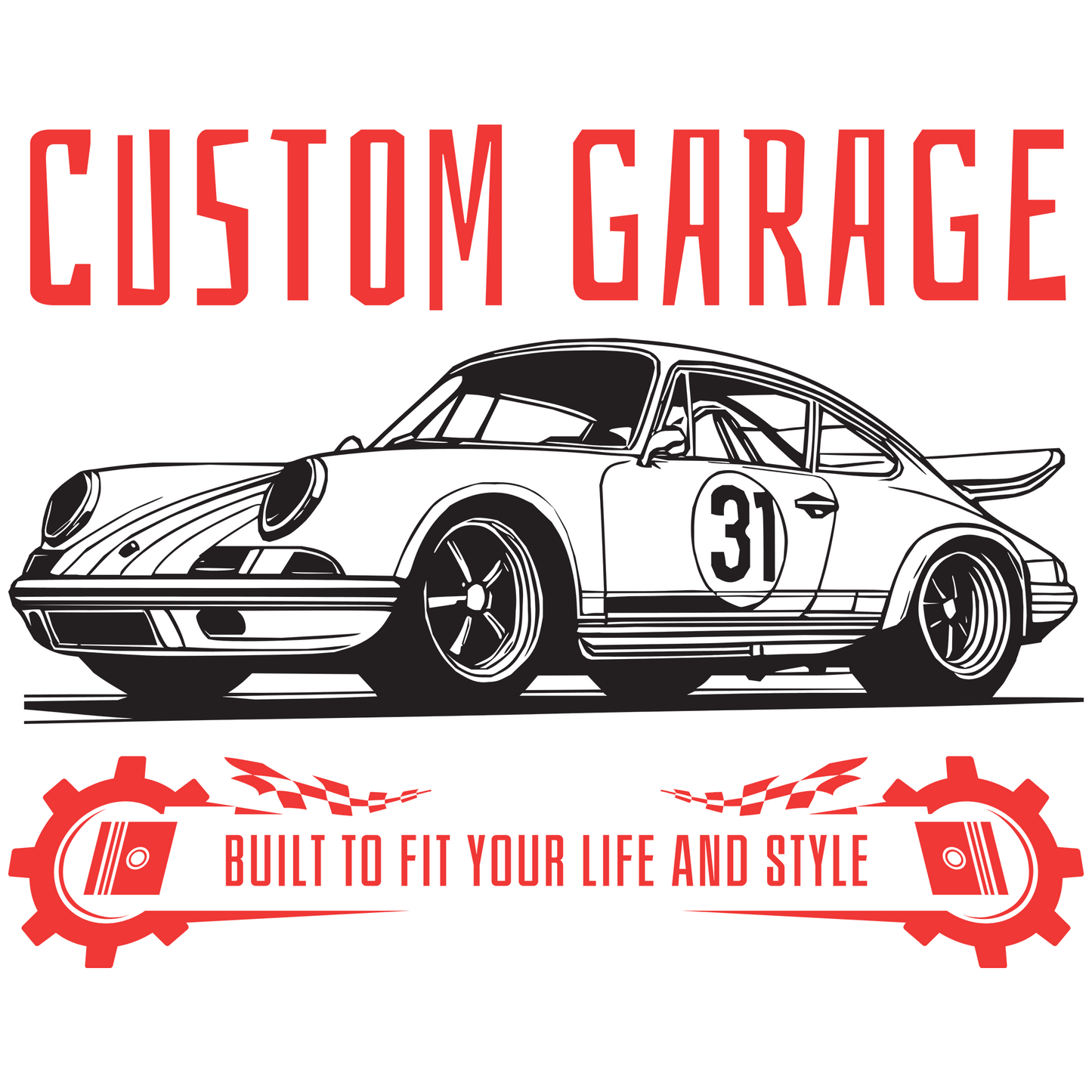 White Hoodie Sweatshirt | Custom Garage Unisex