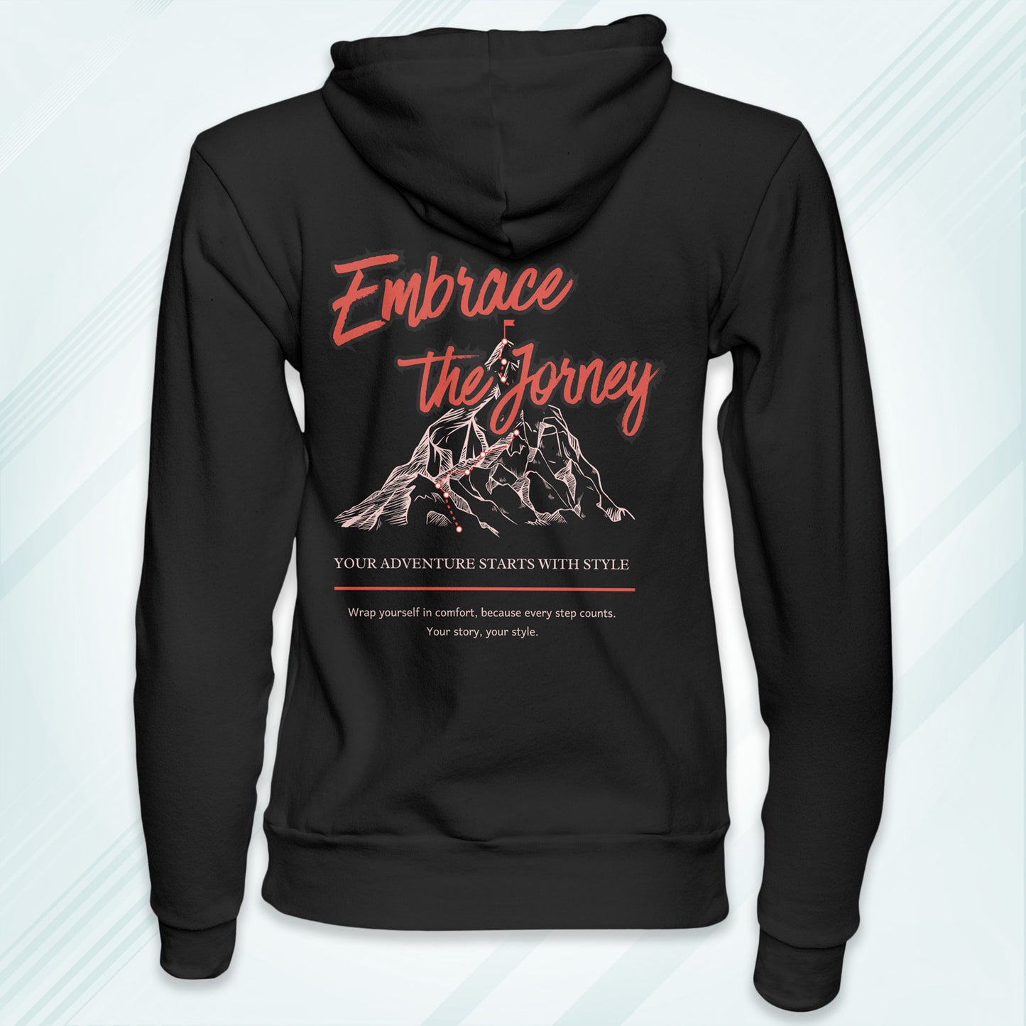 Black Hoodie Sweatshirt | Embrace the Journey Unisex