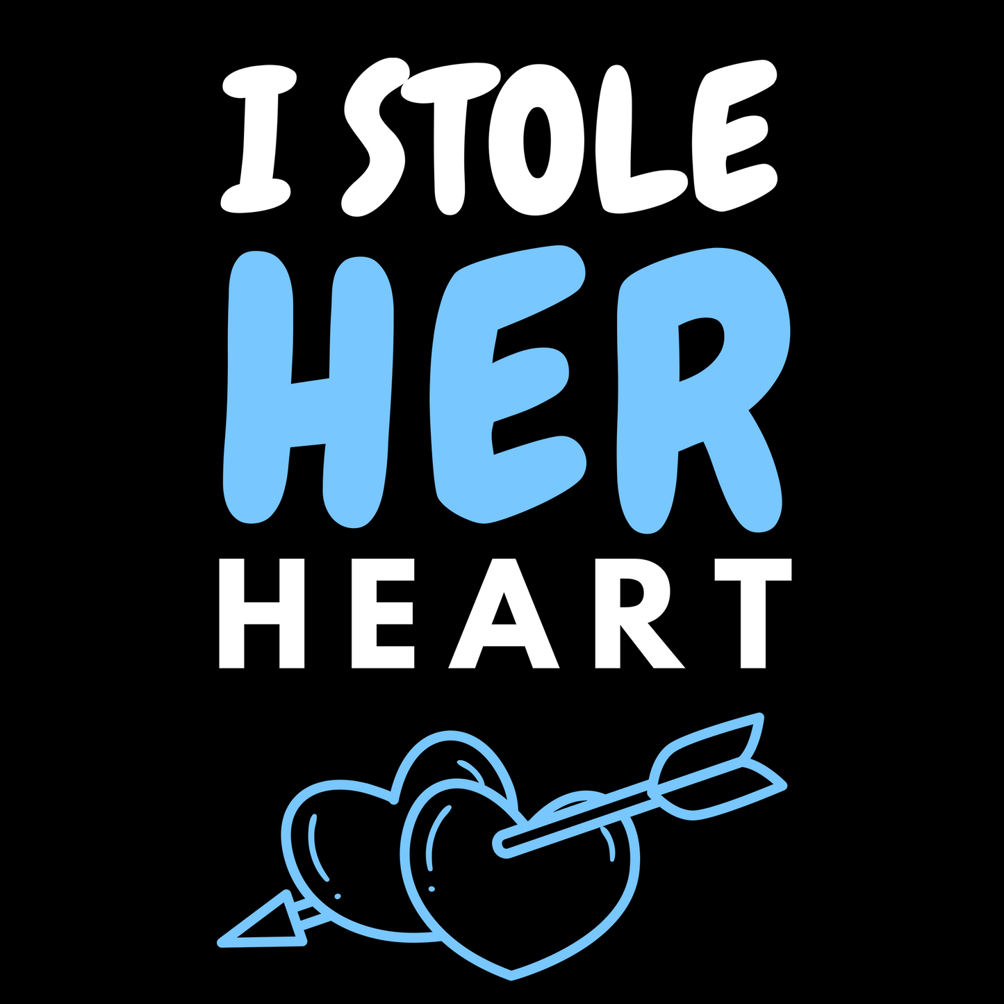 Navy Hoodie Sweatshirt | I Stole Her Heart Unisex