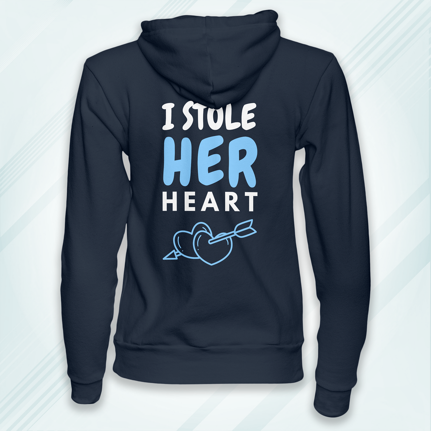 Navy Hoodie Sweatshirt | I Stole Her Heart Unisex