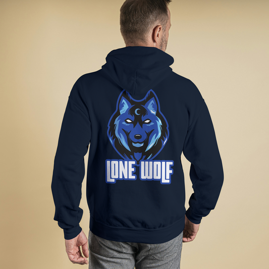 Navy Hoodie Sweatshirt | Lone Wolf Unisex