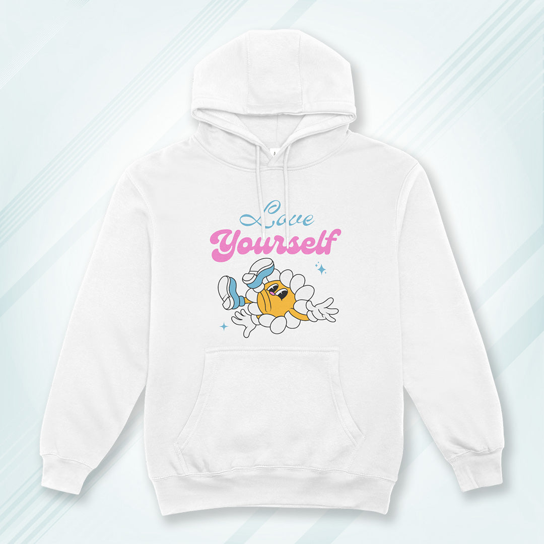 White Hoodie Sweatshirt | Love Yourself Unisex