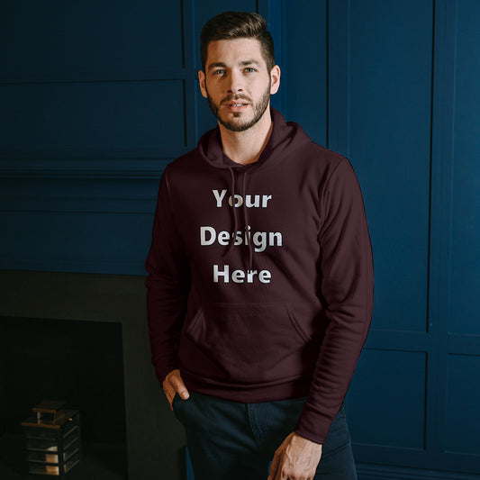 Maroon Front Customized Hoodie Sweatshirt | Unisex