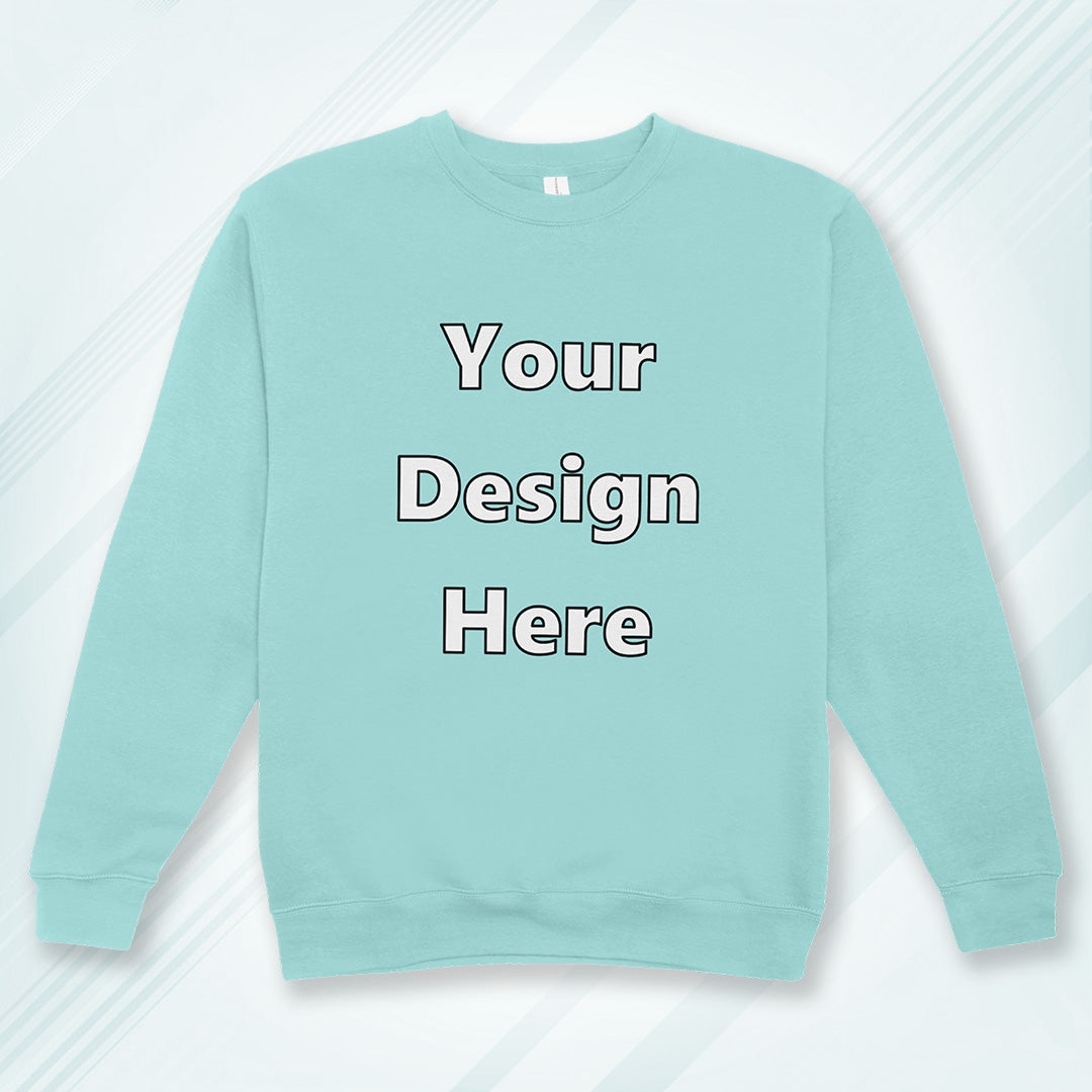 Mint Front Customized Cotton Solid Sweatshirt | Unisex