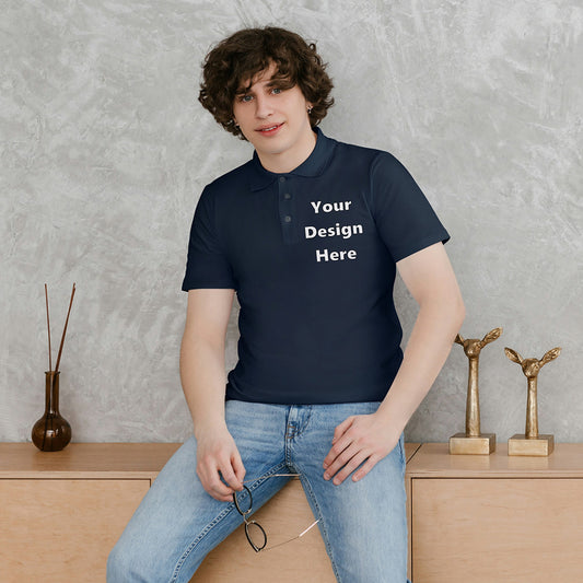 Navy Customized Polo T-Shirt Front Pocket Design Regular Fit | Men