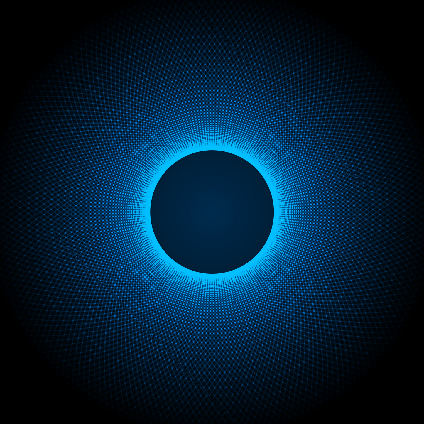 Black Hoodie Sweatshirt | Neon Blue Spirograph Unisex