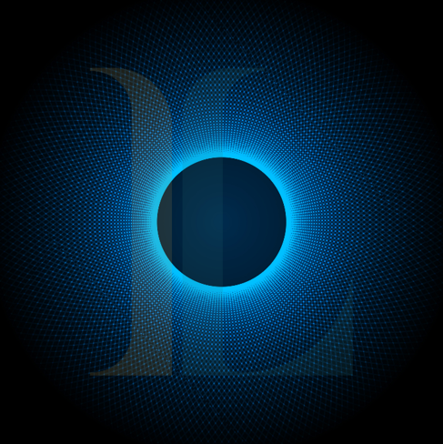 Neon Blue Spirograph