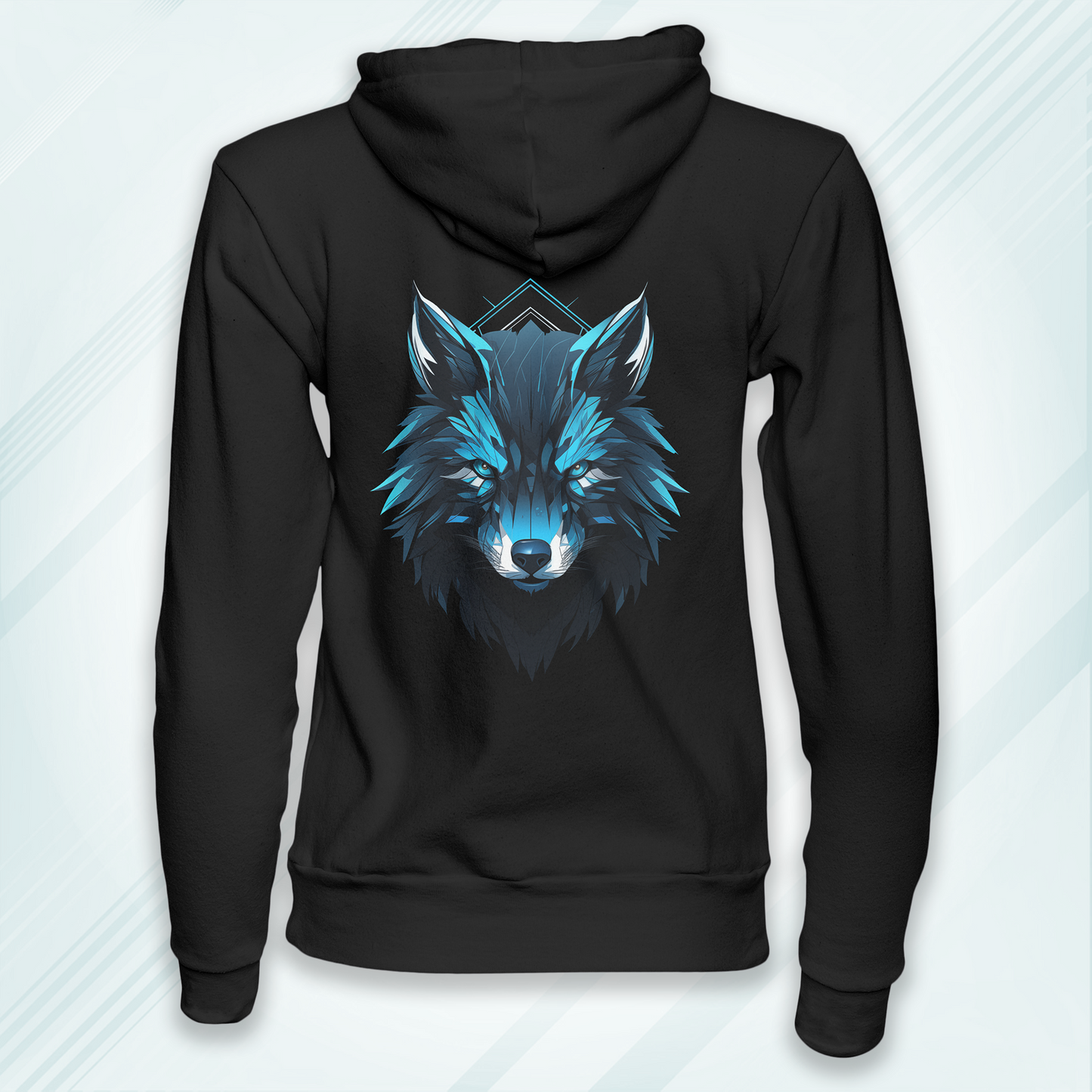 Black Hoodie Sweatshirt | Neon Wolf Unisex