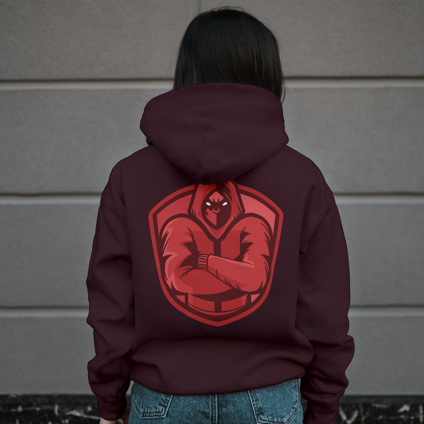 Maroon Hoodie Sweatshirt | Ninja Unisex