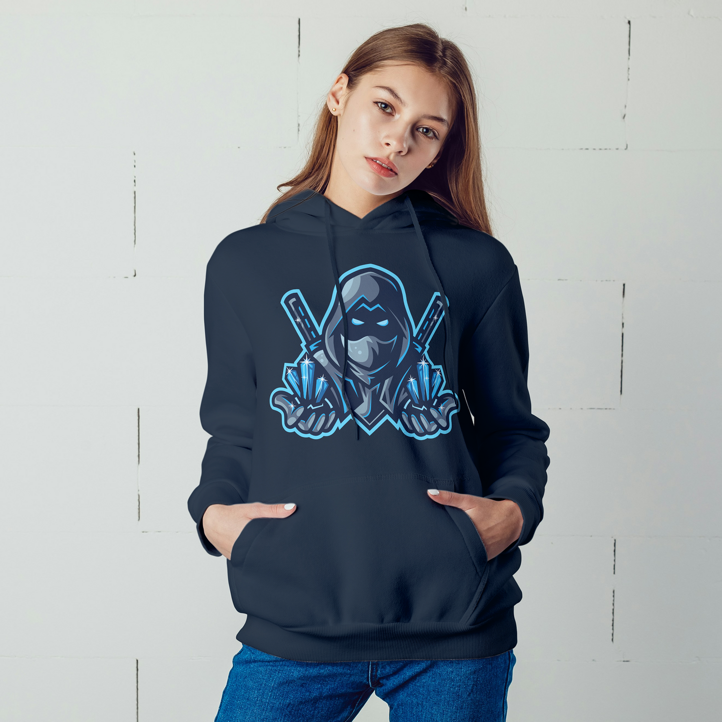 Navy Hoodie Sweatshirt | Ninja Unisex