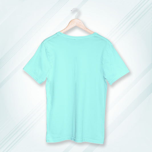 Mint Round Neck Oversized Cotton Solid T-shirt