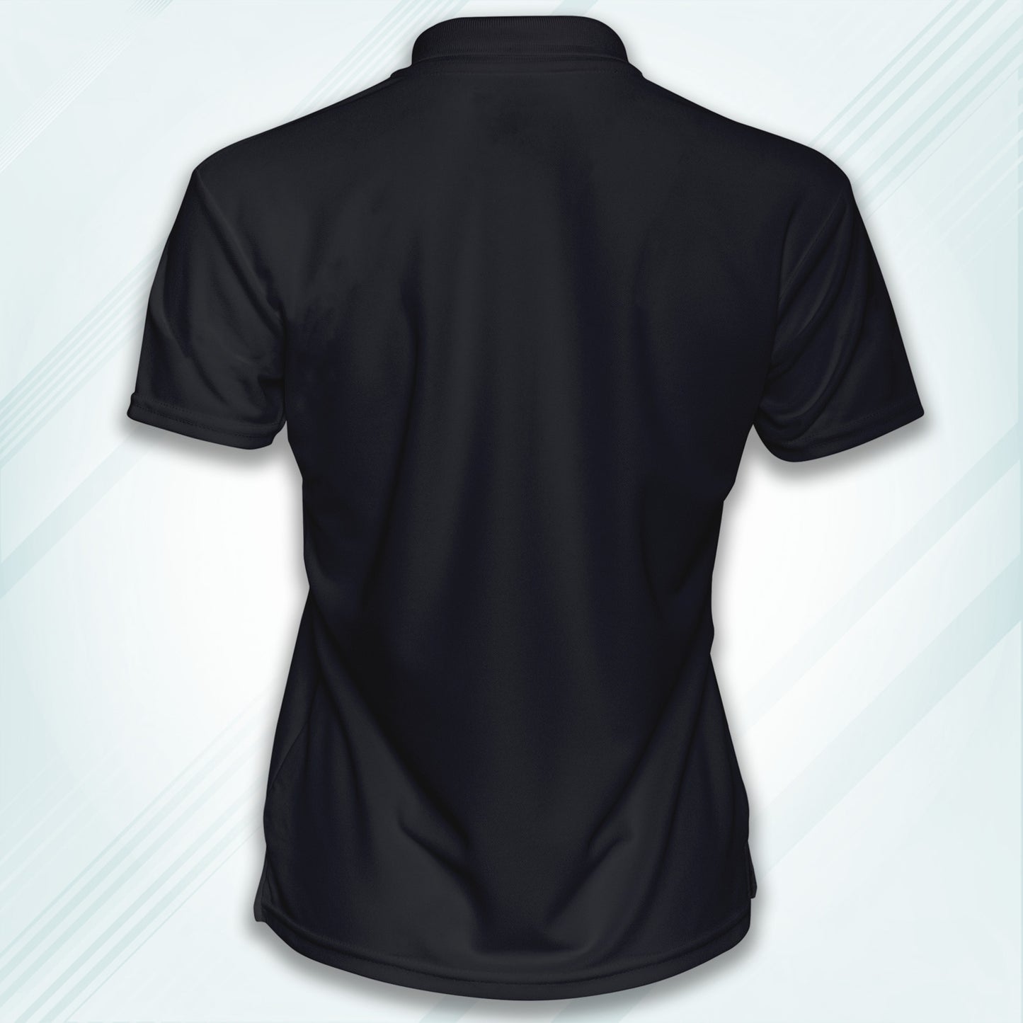 Black Men's Solid Regular Fit Polo