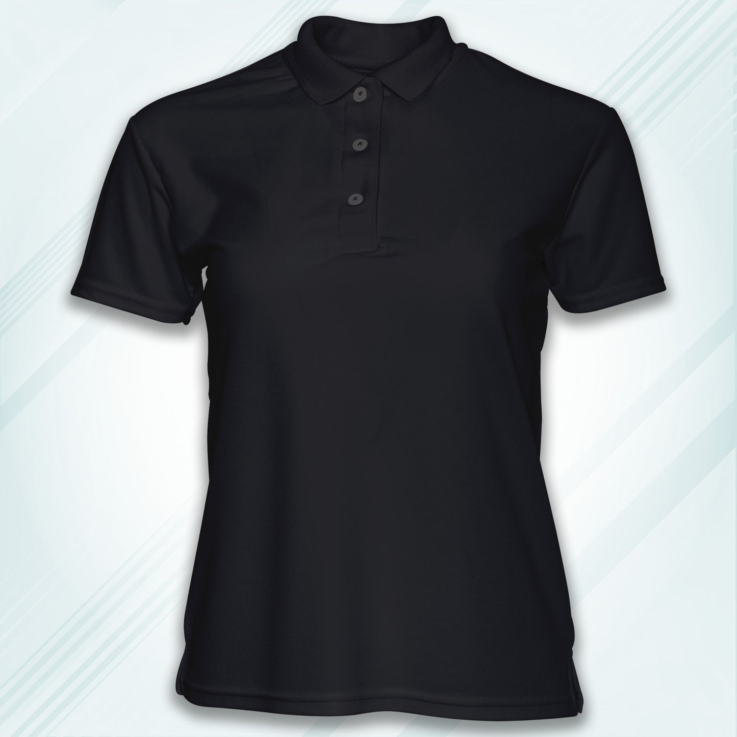 Black Men's Solid Regular Fit Polo