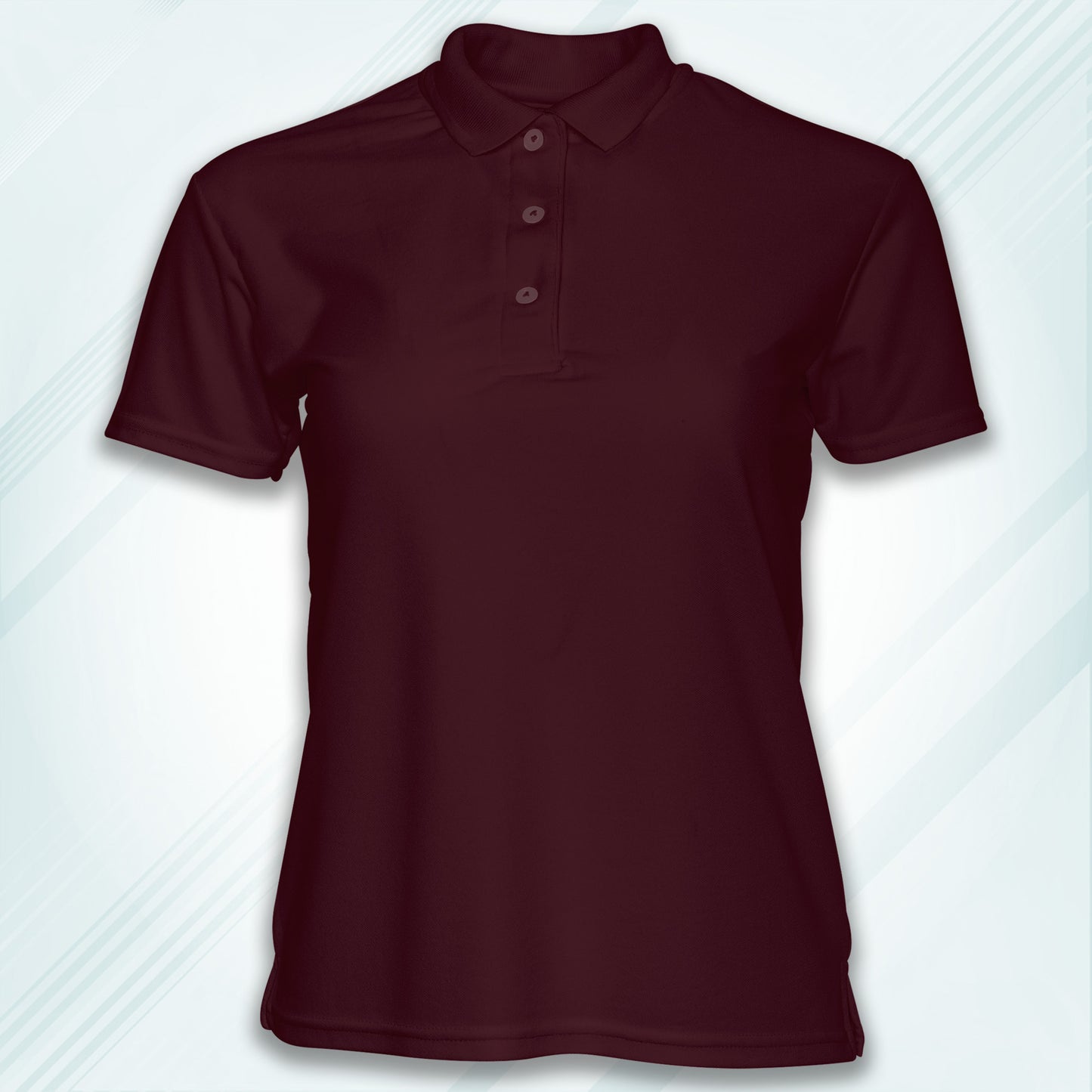 Maroon Men's Solid Regular Fit Polo