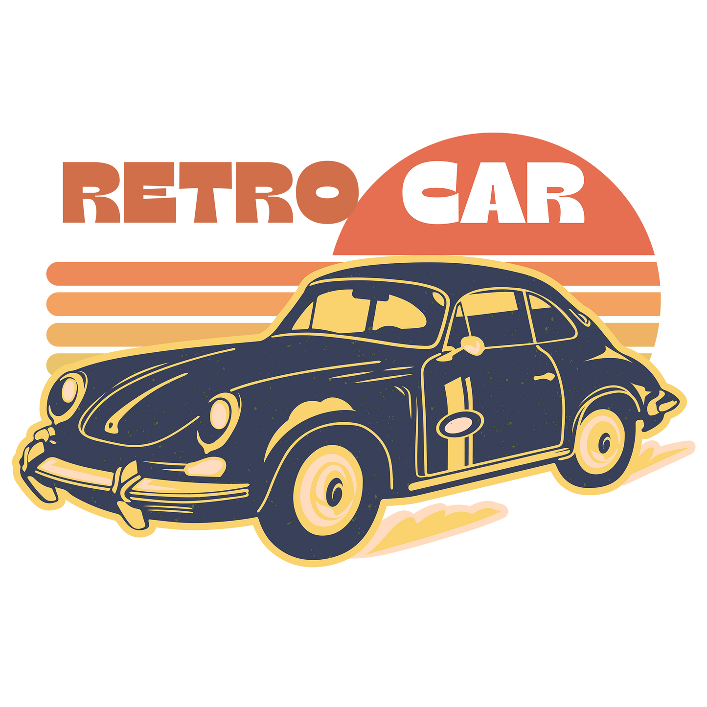White Hoodie Sweatshirt | Retro Car Unisex