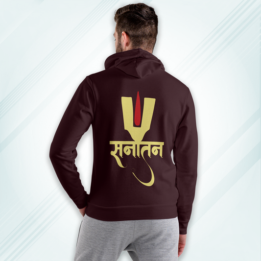 Maroon Hoodie Sweatshirt | Sanatan Unisex