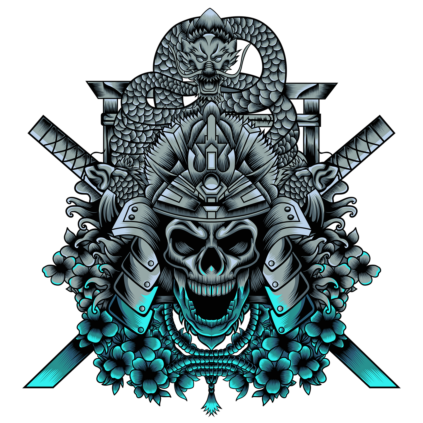Black Hoodie Sweatshirt | Skull Ninja Unisex