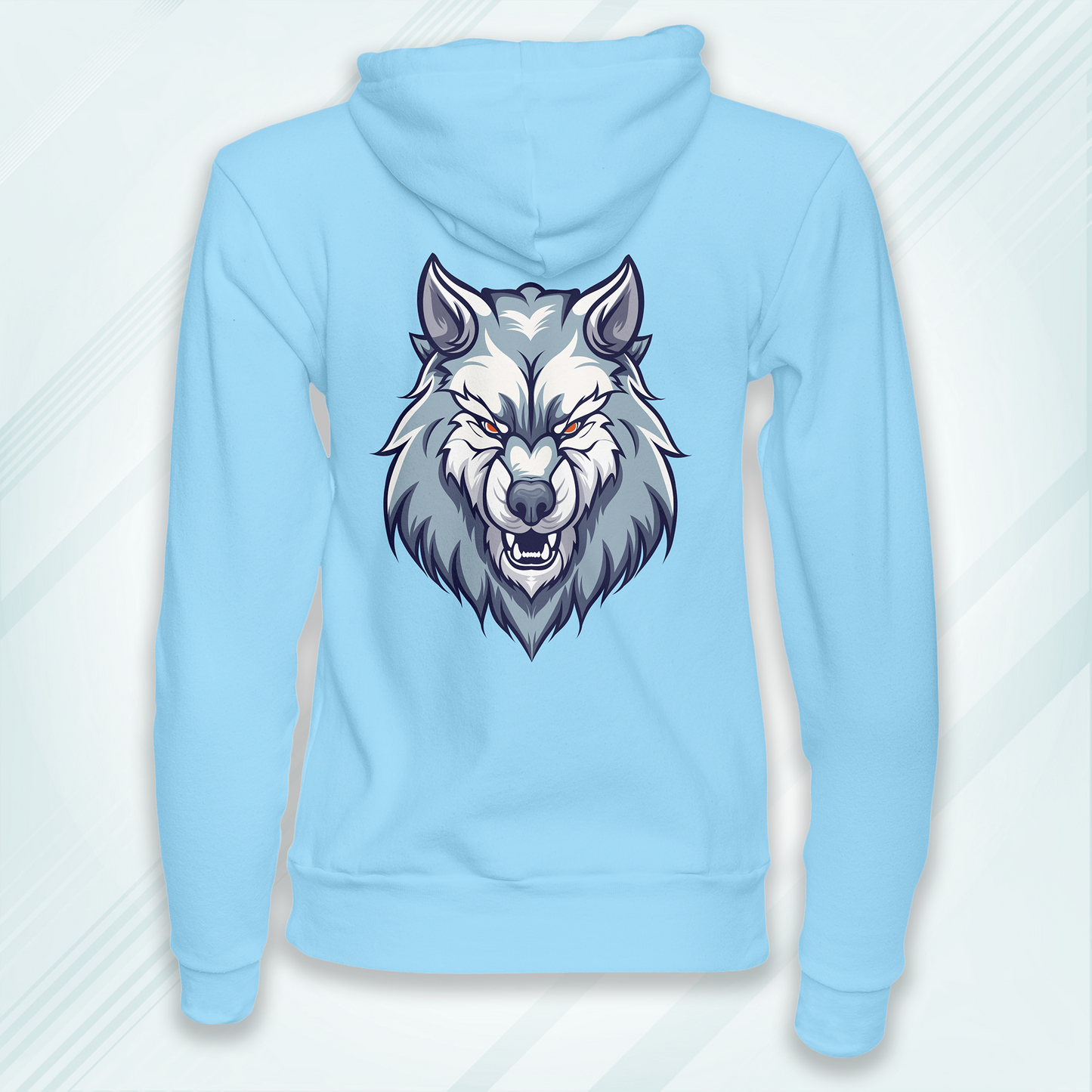 Baby Blue Hoodie Sweatshirt | Snow Wolf Unisex
