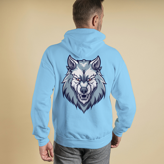 Baby Blue Hoodie Sweatshirt | Snow Wolf Unisex