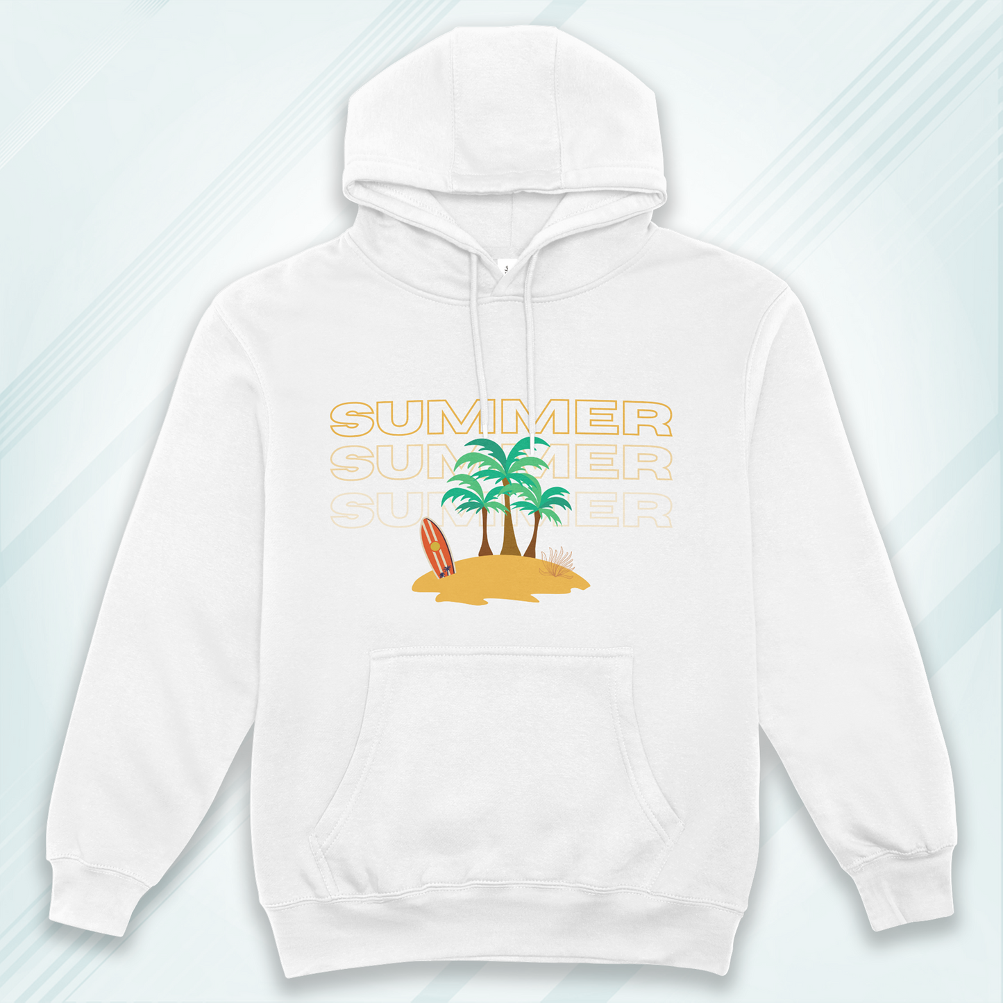 White Hoodie Sweatshirt | Summer Unisex