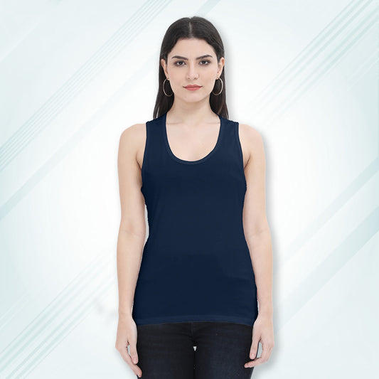 Navy Regular Fit Tank Top | Women