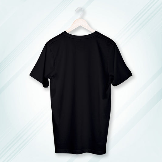 Black Round Neck Classic Crew Solid T-shirt