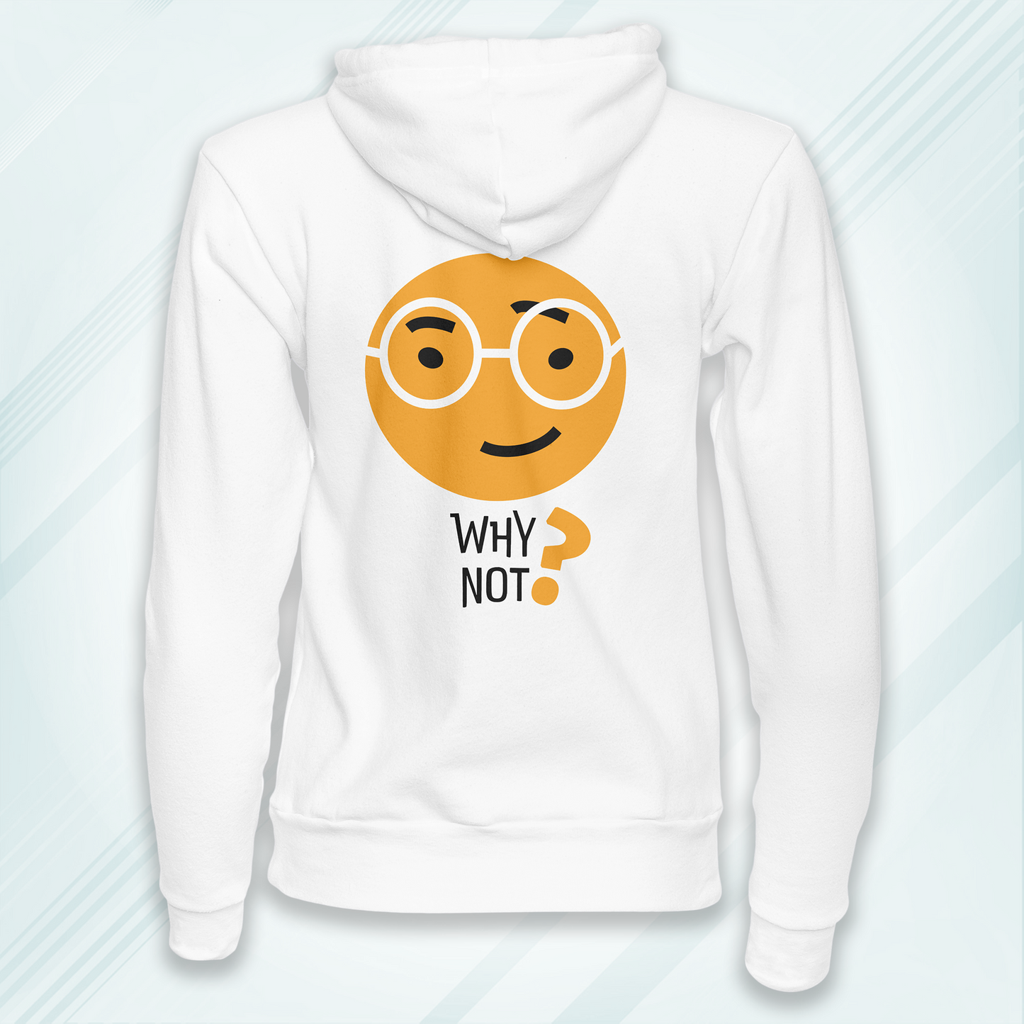White Hoodie Sweatshirt | Why Not Emoji Unisex