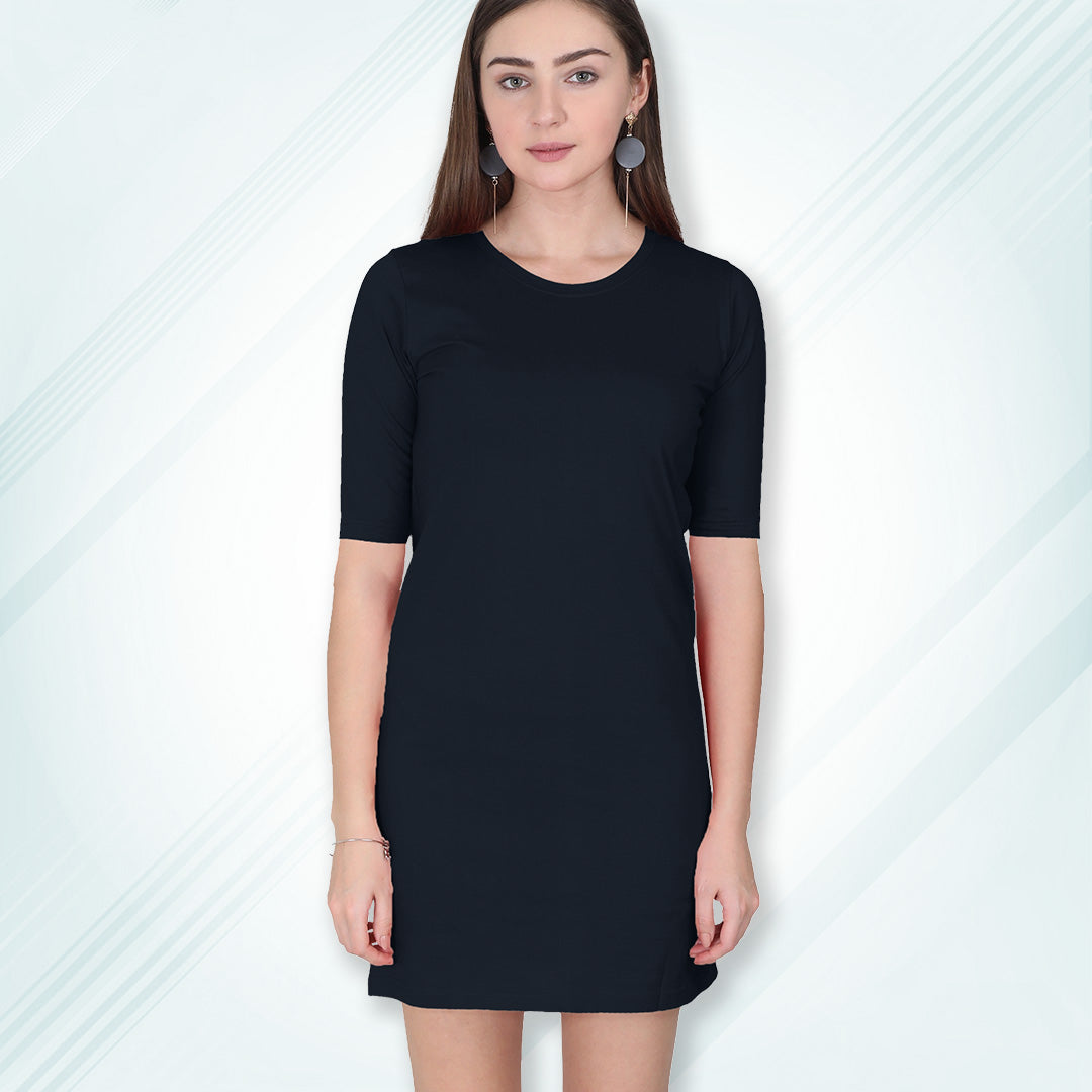 white christmas dresses Navy Long T-Shirt Dress