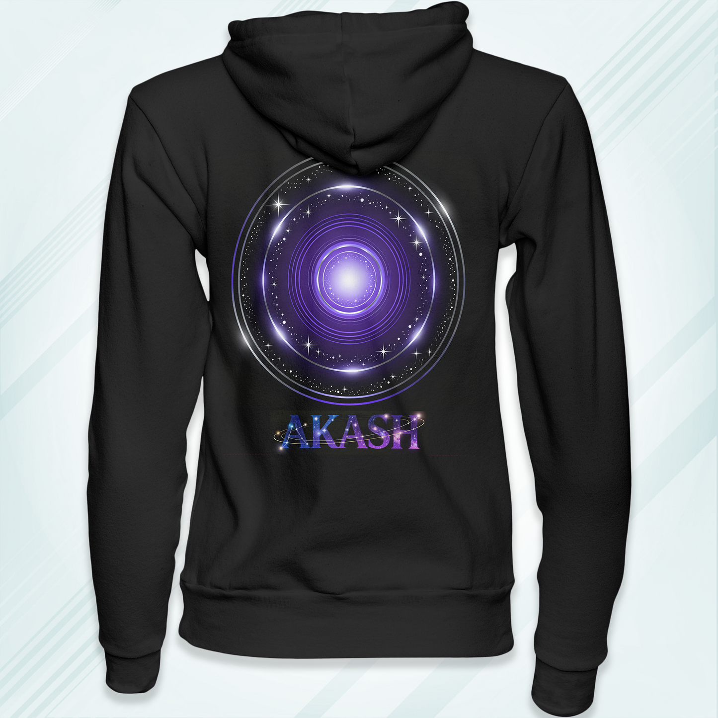 Black Hoodie Sweatshirt | Akash - Space - Panch Mahabhuta Unisex