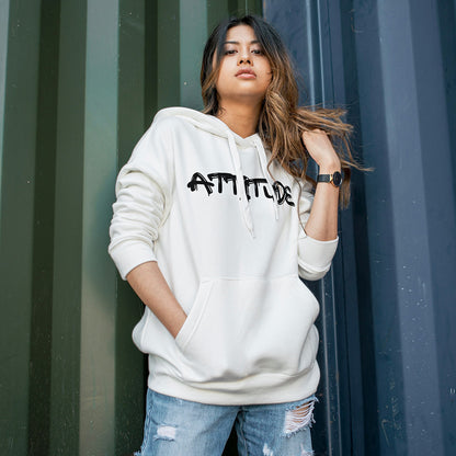 White Hoodie Sweatshirt | Attitude Unisex