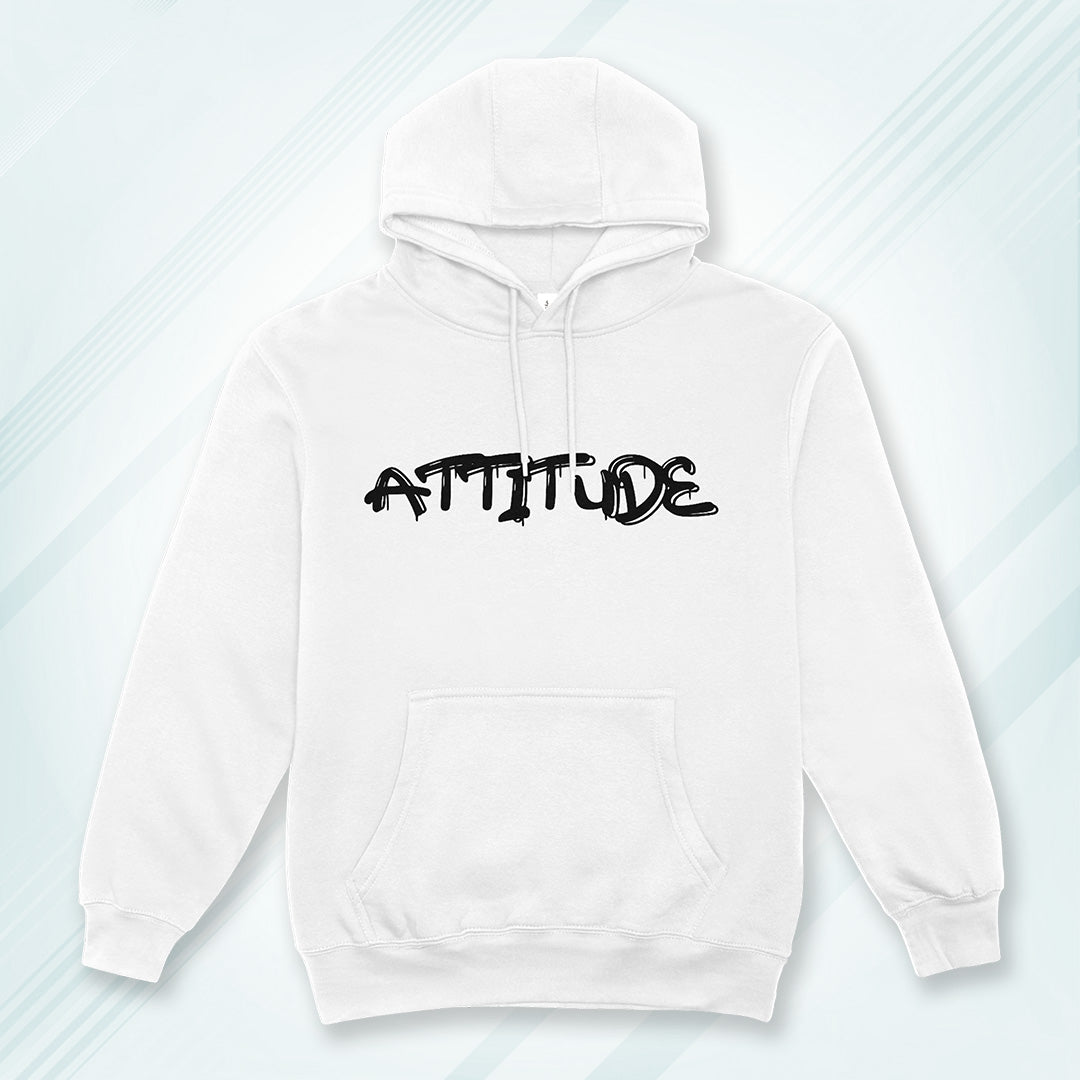 White Hoodie Sweatshirt | Attitude Unisex