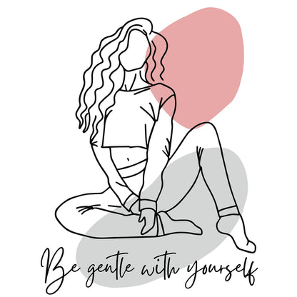 Be Gentle with Yourself Lady Cotton Round Neck Half Sleeve Crop Top | Women