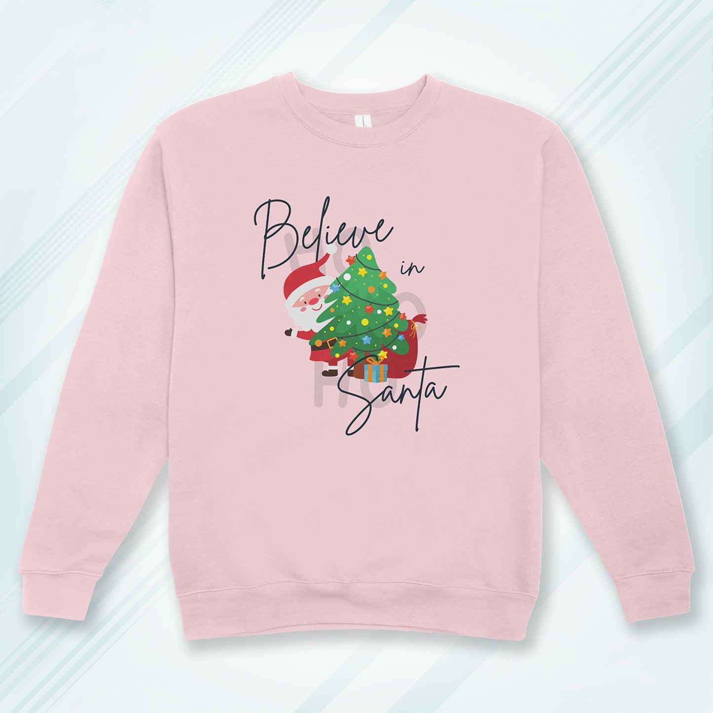 Cotton Printed Unisex Sweatshirt Believe in Santa