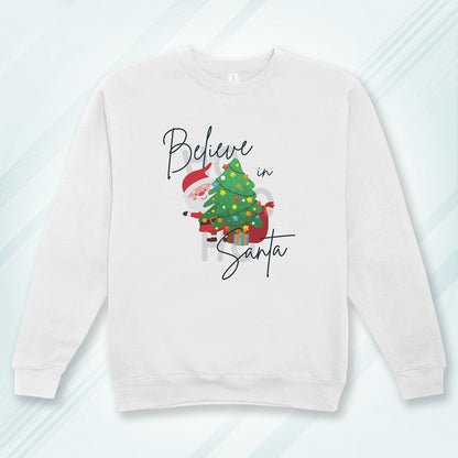 Cotton Printed Unisex Sweatshirt Believe in Santa