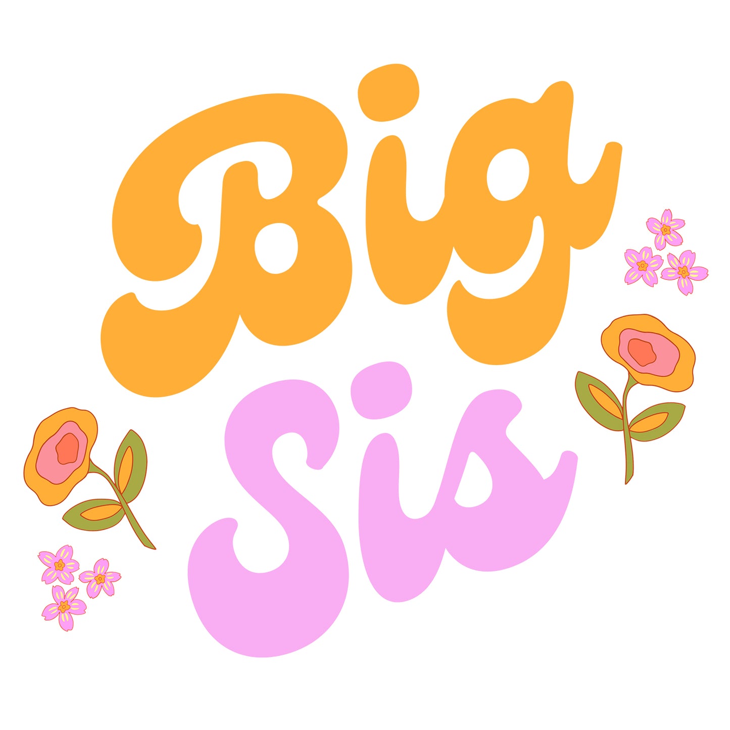 Big Sis Cotton Round Neck Half Sleeve Crop Top | Women