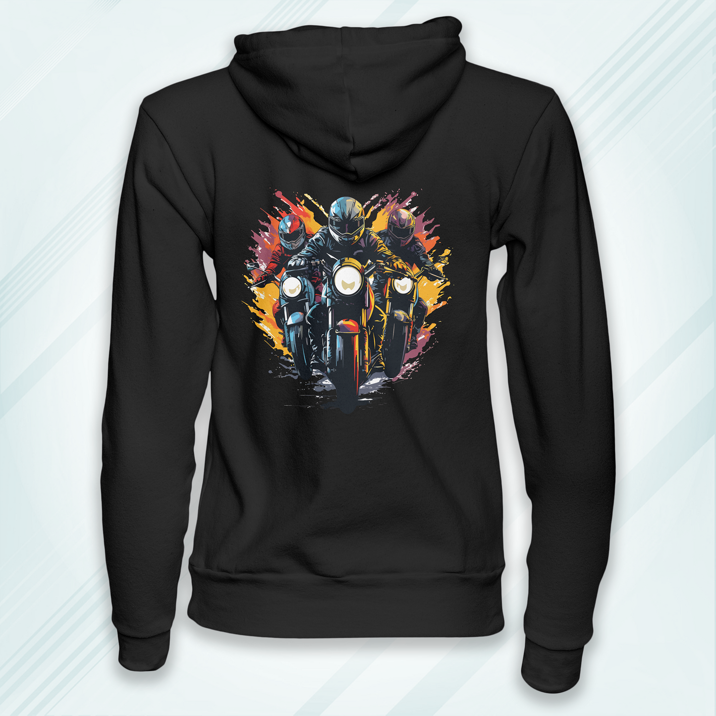 Black Hoodie Sweatshirt | Bikers Unisex