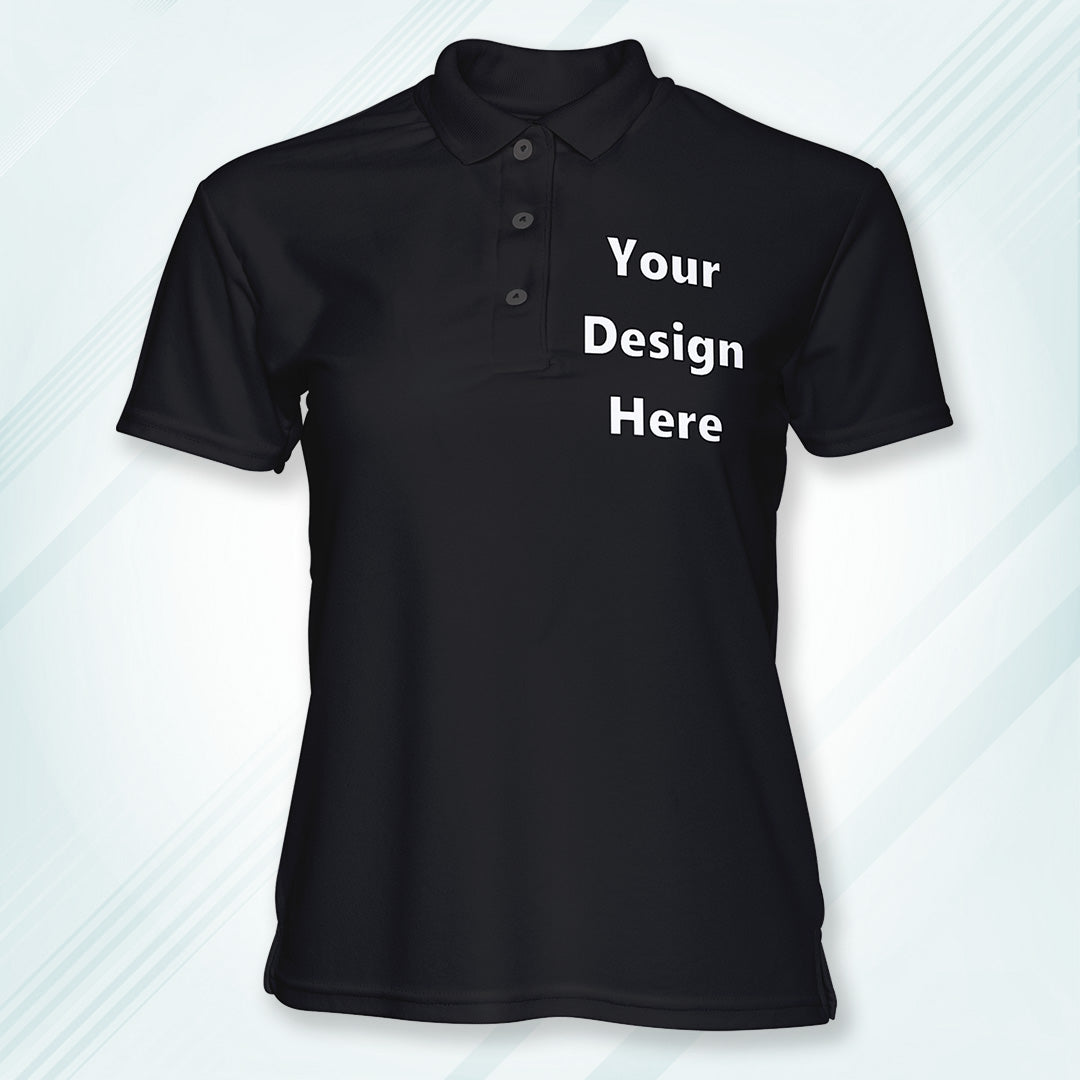 Black Customized Polo T-Shirt Front Pocket Design Regular Fit | Men