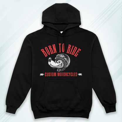 Black Hoodie Sweatshirt | Born to Ride Unisex