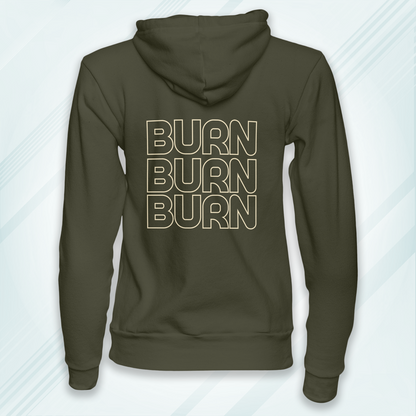 Olive Green Hoodie Sweatshirt | Burn Unisex